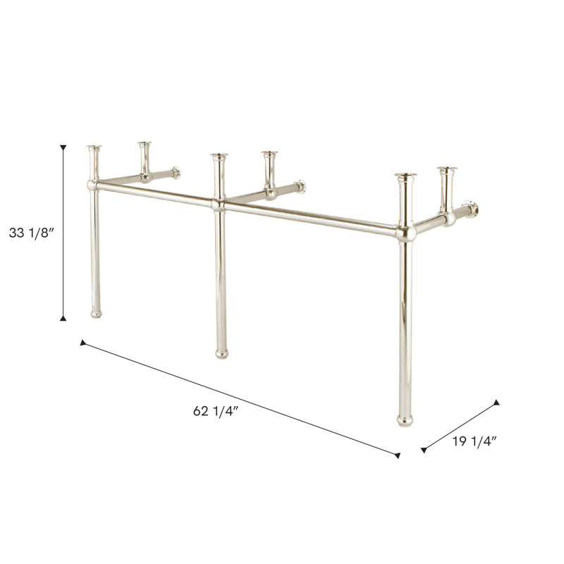 Copeland 72'' Double Bathroom Vanity Base Only, Polished Nickel