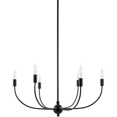 Barrone 6-Light Linen Shade Chandelier