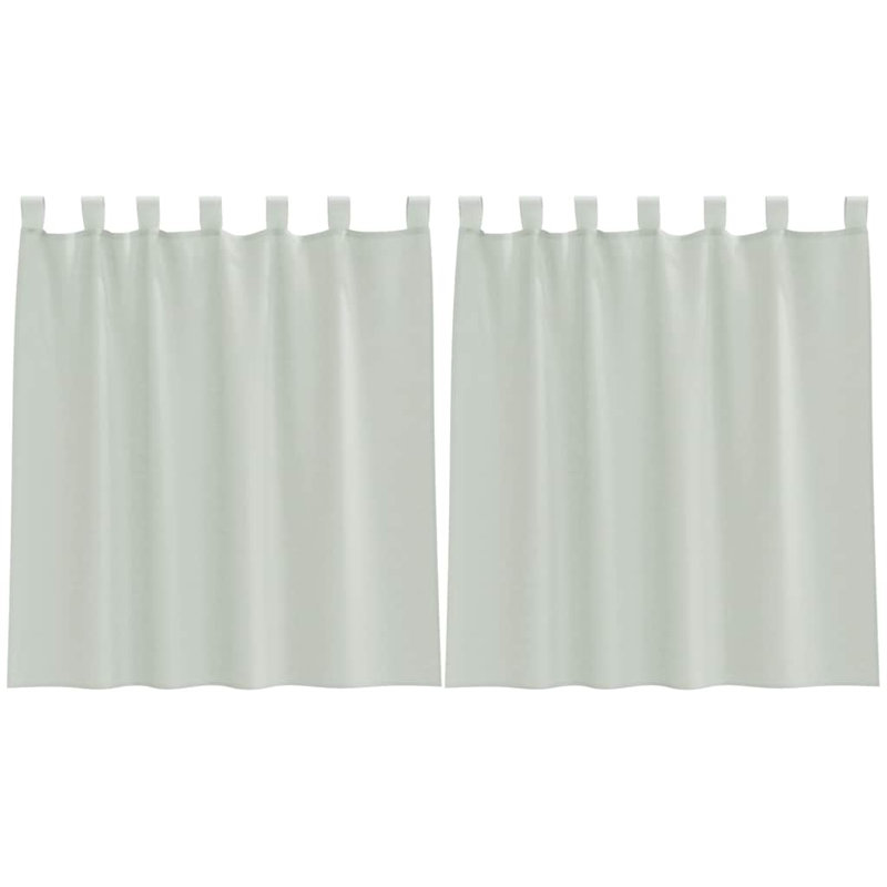 Semi Sheer Curtain Pair, Light Grey, 140cm Width x 140cm Drop