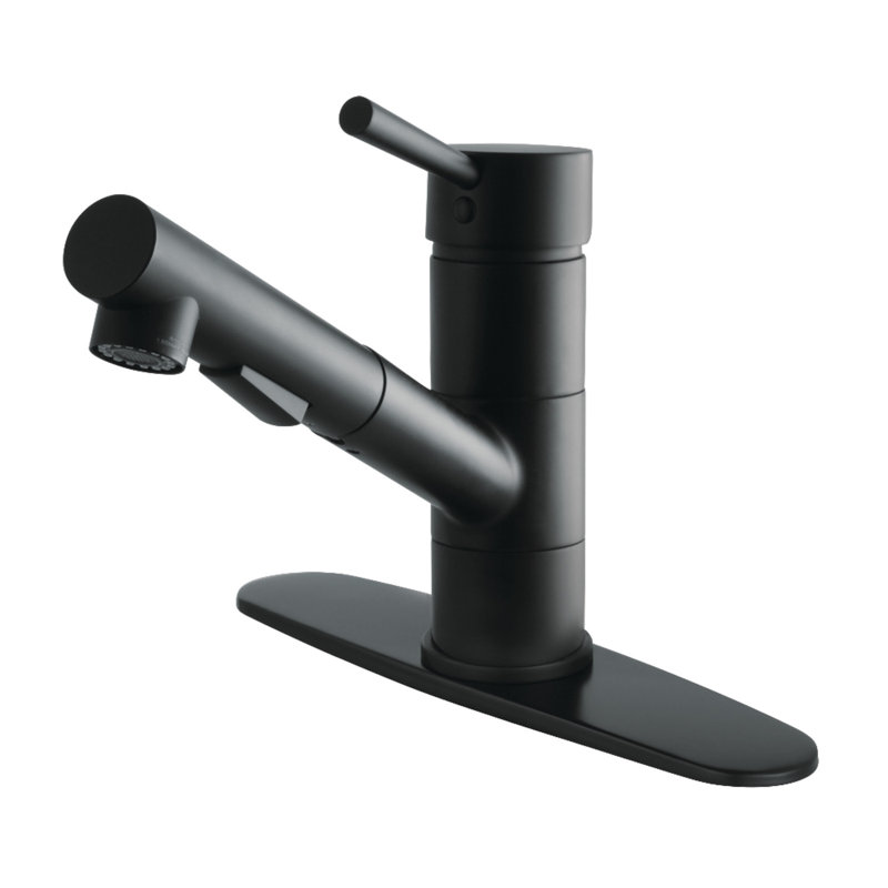 Robinet de cuisine Kingston, Noir mat