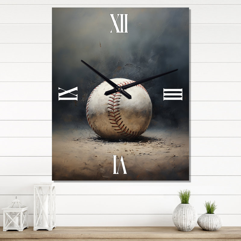 Baseball Subtle Strikeout - Horloge murale sport, H 32 po x l 16 po x P 1 po