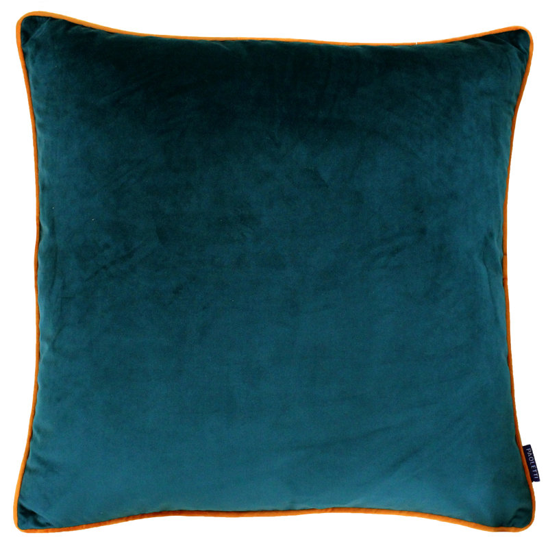 Oliver Square Throw, Teal/Tiger, Pillow Cover Only - No Insert