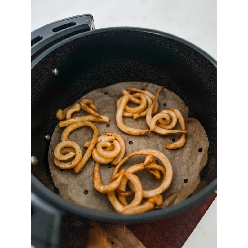 Doublures de friteuse à parchemin à air, 9 po rondes avec trous, 50 pièces dans une boîte, 3 boîtes