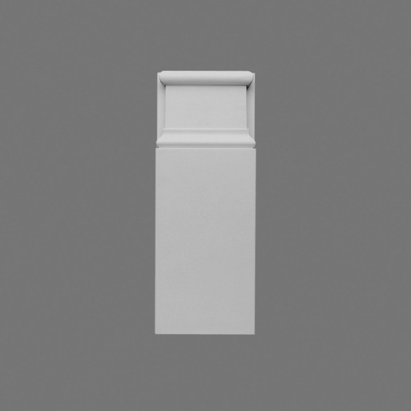White Polyurethane Baseboard Plinth Block