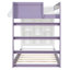 Lit superposé simple XL avec étagères de rangement et panier de rangement pour la barrière de sécurité-1357015933