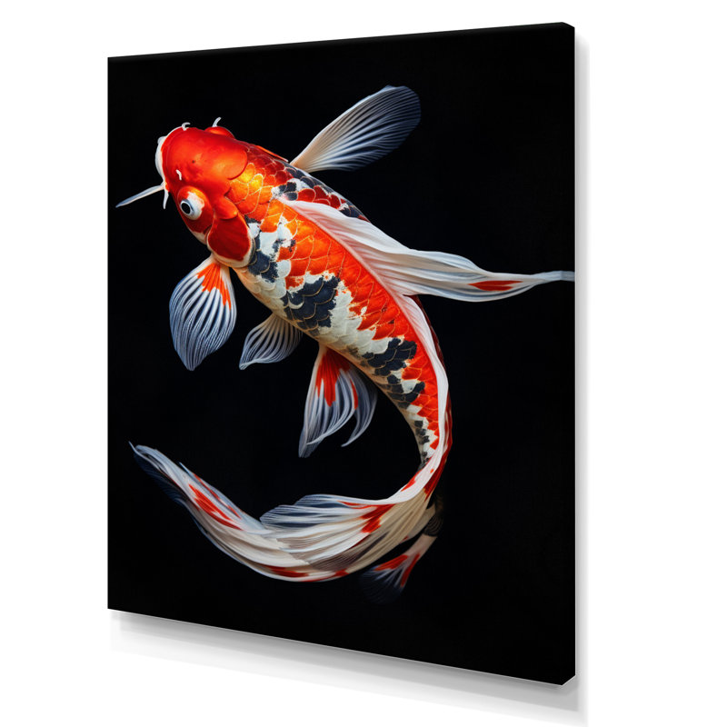 «Armina Coral Kois Fish Vibrant Splendor II», reproduction sur toile tendue, H 32 po x l 24 po x P 1 po