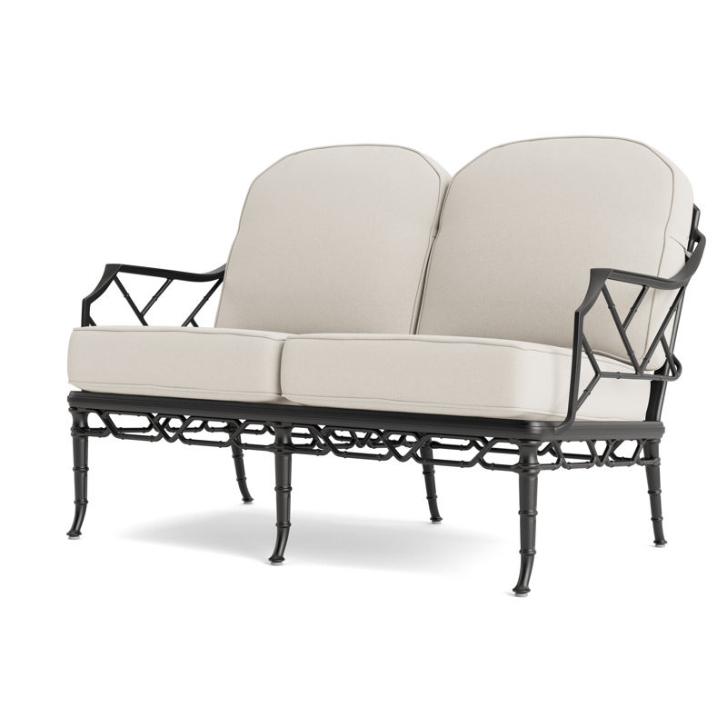 Calcutta Outdoor 2 - Seat Loveseat, Fusion Natural, Textured Pewter