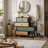 Cayden Farmhouse 4-Drawer Rustic Natural Wood Accent Chest,Handcrafted Cabinet-1271191116