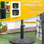 21 lb Porte-parasol rond robuste en rotin de 18 po Market Market