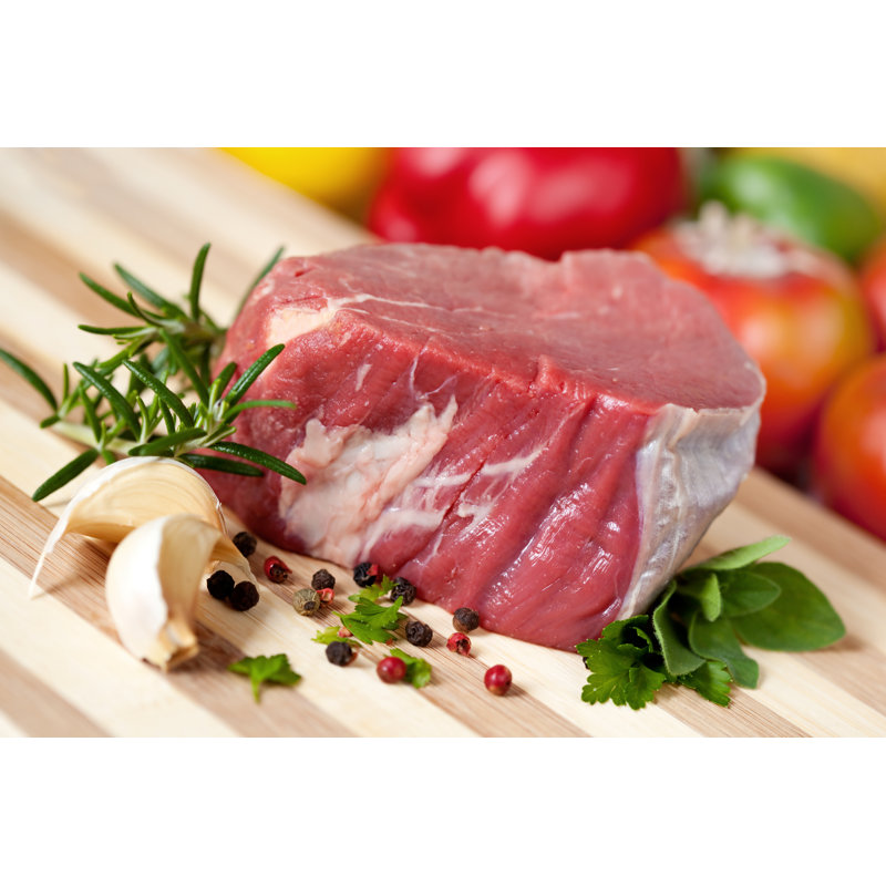 Raw Fillet Steak by Robynmac - Wrapped Canvas Print, 30cm H x 46cm W x 3.8cm D