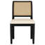 Chaise d'appoint de salle à manger en rotin noir Benson (ensemble de 2)