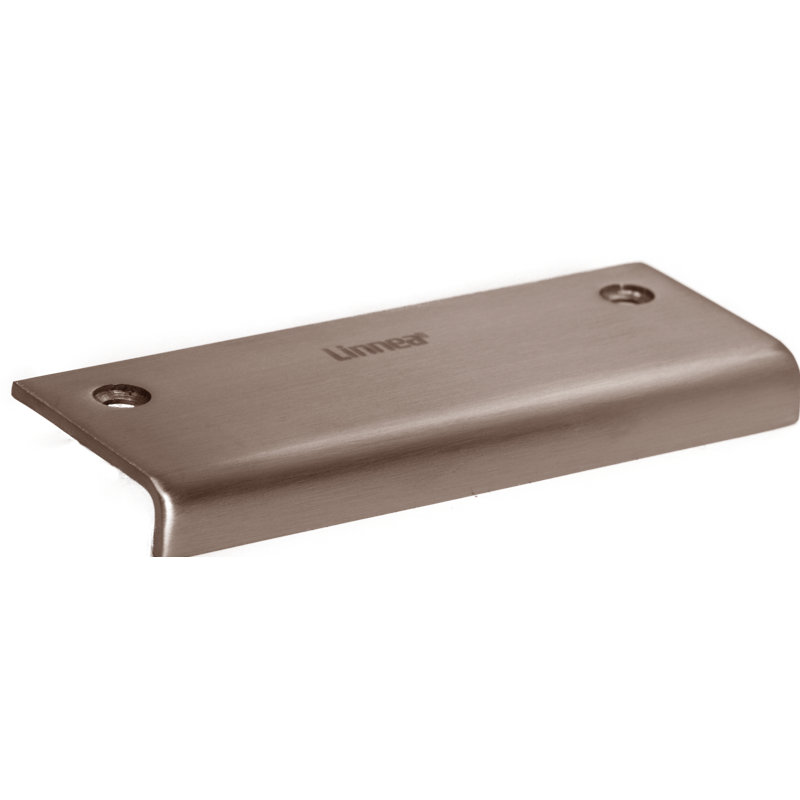 Top Mount Cabinet Finger Edge Pull, Satin Brass, 7 2/25"