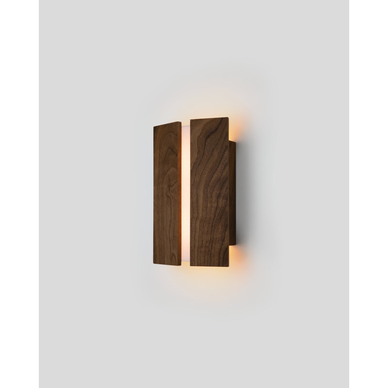 Rima Dimmable LED Flush Mount Sconce, 4000, Walnut