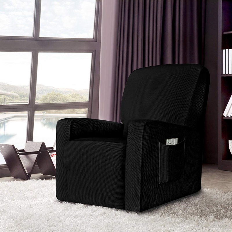 Housse pour fauteuil inclinable et extensible Arainy, Black Polyester Blend, H 36,5 po x l 37,5 po x P 34 po