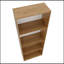 Bibliothèque en chêne naturel et blanc à 4 tablettes avec rangement ouvert pour une organisation moderne et élégante-529723573