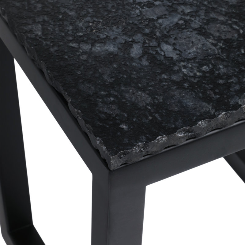 Ensemble de 2 tables d'appoint gigognes noires, chic moderne, peu encombrantes, polyvalentes et décoratives