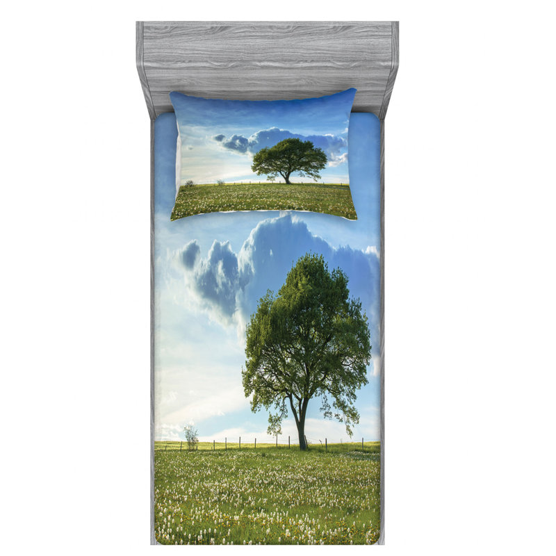 Microfiber Sheet Set, Twin Sheet Set with Fitted Sheet