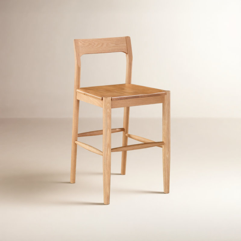 Krieger Bar and Counter Stool, Natural, Counter Stool (26" Seat Height)