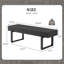 Banc en bois avec pieds en métal-131379889