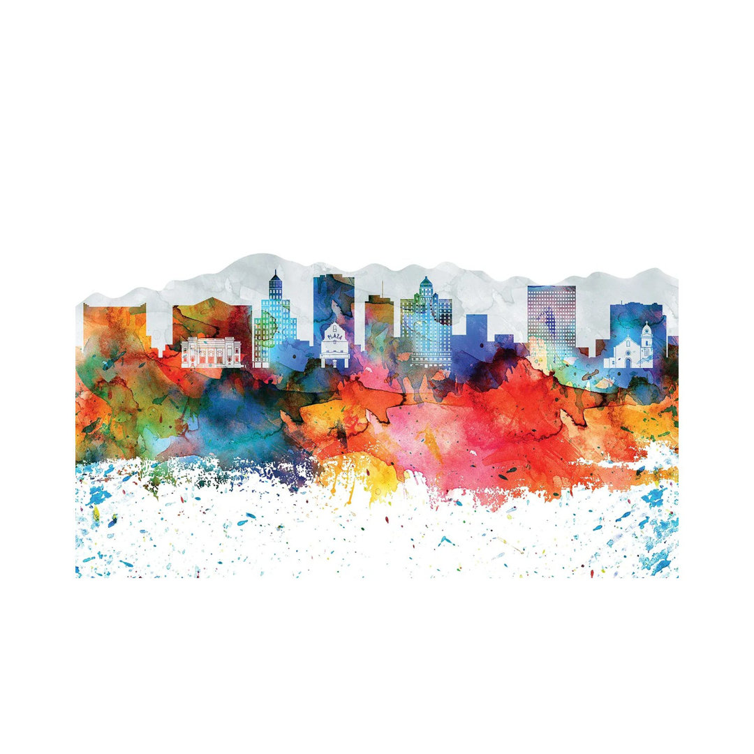 El Paso Skyline by WallDecorAddict - Wrapped Canvas Painting