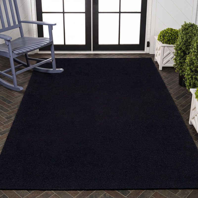 Tapis d'intérieur / extérieur Kalonni, L 36 po x L 60 po, Noir
