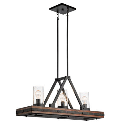 Luminaire suspendu linéaire à 3 lumières pour îlot de cuisine Olney Springs