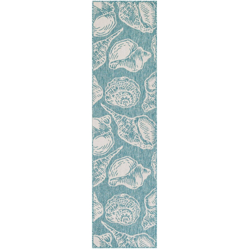 Contemporary Aviesel Area Rug Aqua Color, Runner 2' x 8'