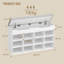 Shoe Storage Bench with Padded Seat, Shoe Rack Bench with 12 Compartments, Hidden Storage, Adjustable Shelves, Shoes Cabinet with Cushion for Living Room, Hallway-985495976