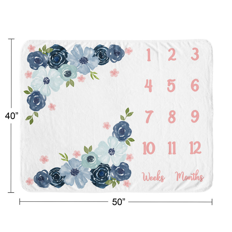 Couverture pour bébé en molleton aquarelle