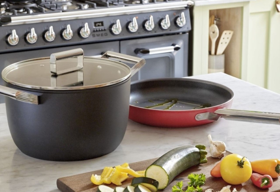 Smeg's all-new timeless cookware, designed for healthy, diverse cooking in style