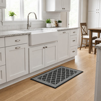 Diamond Gray Kitchen Mat 20x32