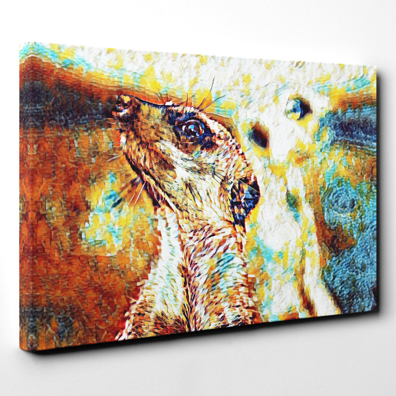 Meerkats Art - Wrapped Canvas, 50cm H x 76cm W