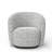 Upholstered Swivel Barrel Chair with Wood Base, Modern Accent Chair - Fully Assembled-1484281163