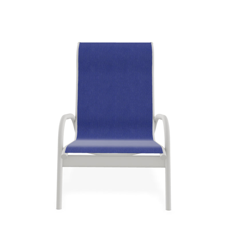 Gardenella Patio Chair, Atlantis Royal Blue Sunbrella®, Snow