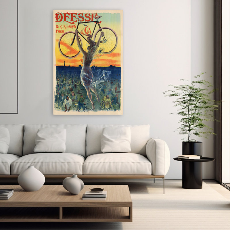 Déesse Cycles - Publicité rétro, Bicyclettes, art de la France, H 60 po x l 40 po