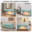 Leather Upholstered LED light Ottoman-263860511