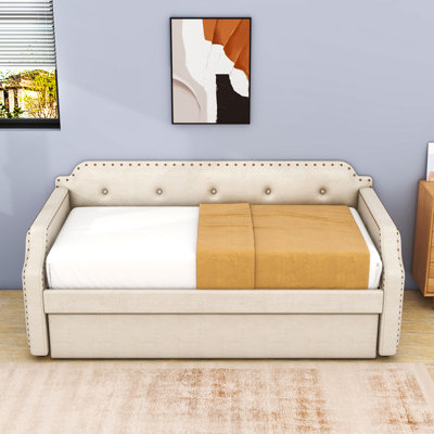 Twin Upholstered Daybed with Twin Trundle