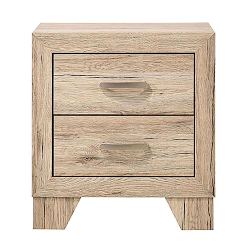 Table de chevet rustique 2 avec glissières spéciales et élément en métal reconfigurable pour tiroir de chambre à coucher Article personnalisable