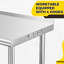 Table de préparation en acier inoxydable, tables de travail de cuisine 60 * 24 pouces avec roulettes, table de travail commerciale NSF pour le restaurant et la maison