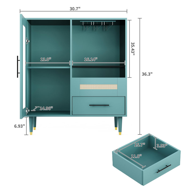 Wine Glass Rack Green, Blue
