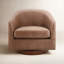 Bennett Vegan  Leather Swivel Barrel Chair-107506342