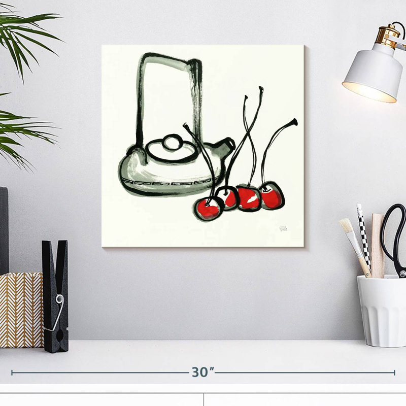Yarlin thé et cerises, H 16 po x l 16 po