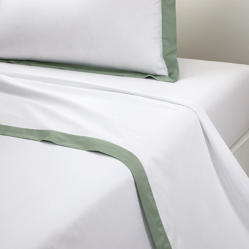 Linea Flat Sheet, Green, King Flat Sheet