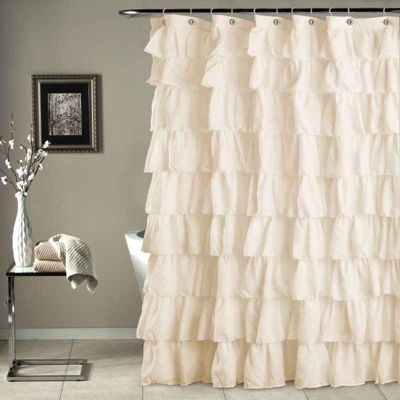 Rideau de douche simple semi-transparent Galion, Beige