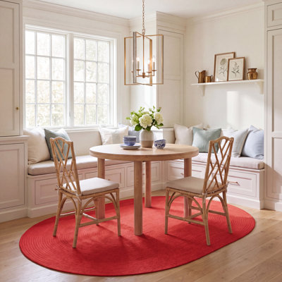 Tapis d'intérieur / extérieur tissé à la main Performance de couleur unie Graddy