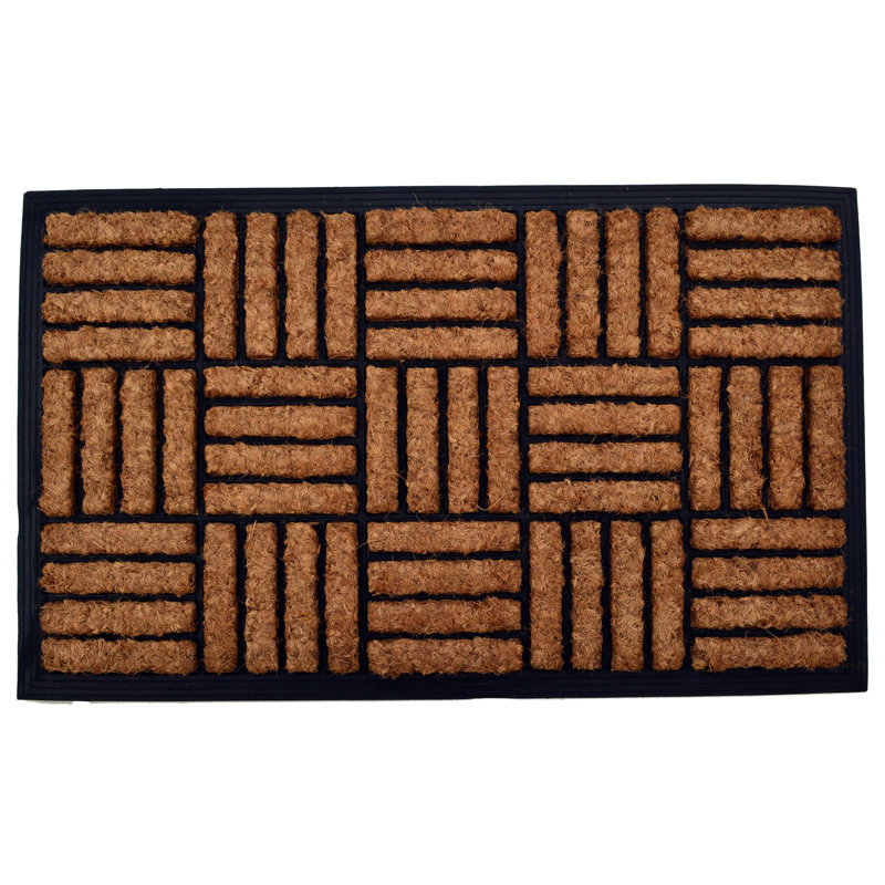 Needville Non-Slip Geometric Outdoor Doormat, Rectangle 1'6" x 2'6"