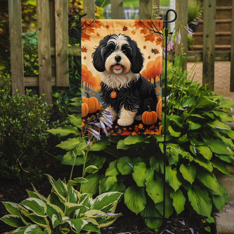 Drapeau de jardin double en polyester H 15,5 po x l 11,25 po