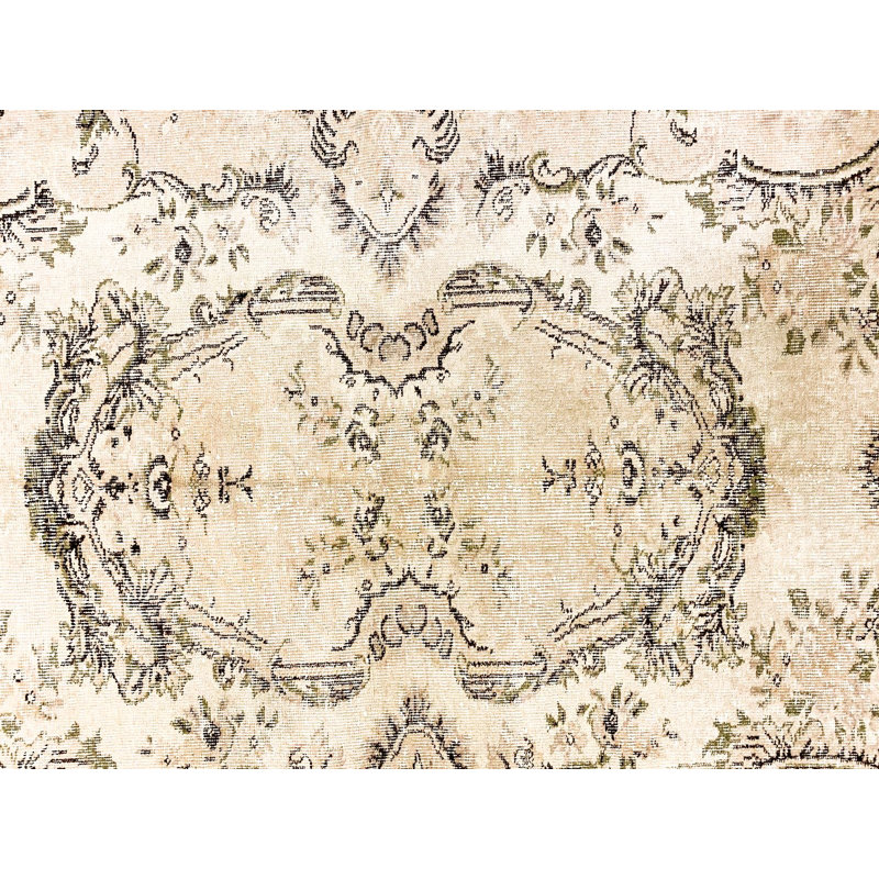 5x7 Beige and Brown Turkish Overdyed Rug