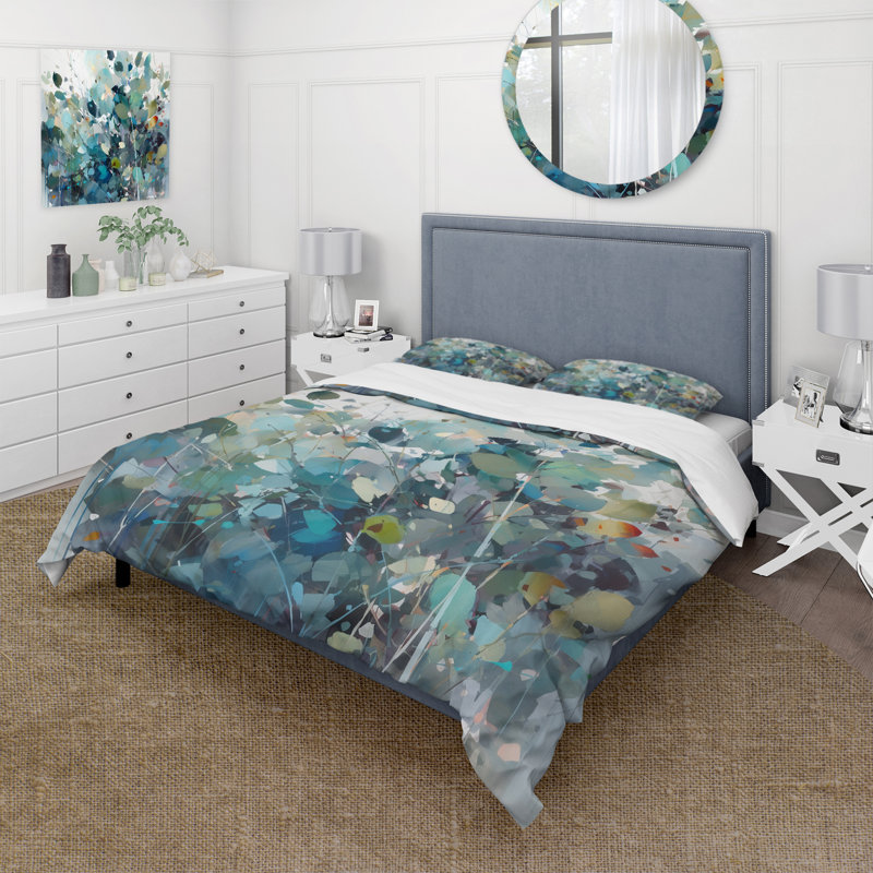 Ensemble de housse de couette en microfibre / polyester Green Leaf Foliage III Bedding