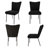 Modern Kitchen Dining Set, 63'' to 78.7'' Extendable Dining Table with 34.2"H Dining Chairs(Table 6Chairs)-118348383-118348382